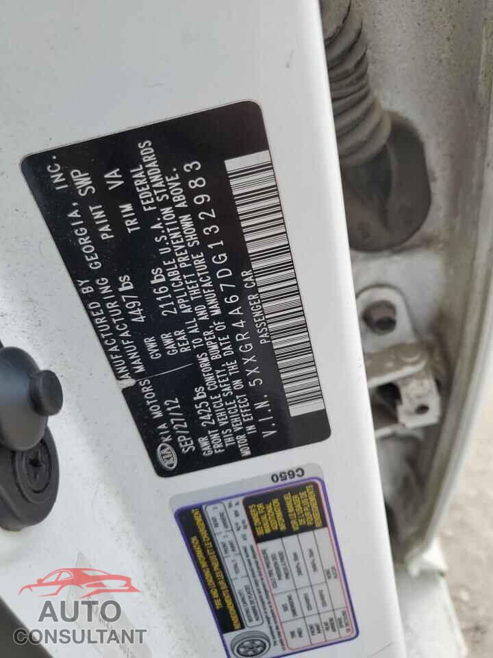 KIA OPTIMA 2013 - 5XXGR4A67DG132983