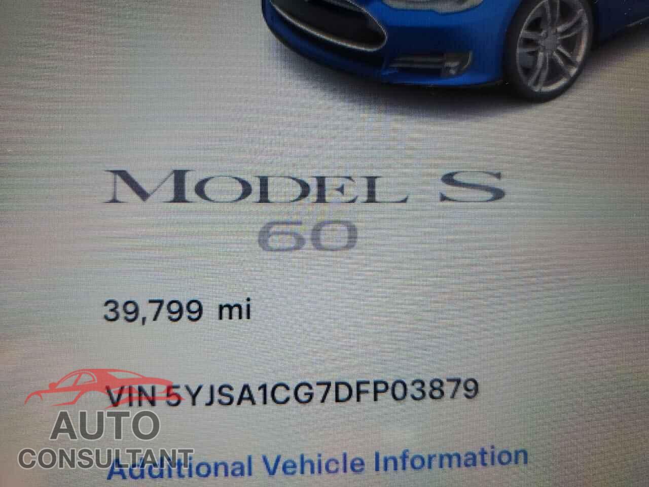 TESLA MODEL S 2013 - 5YJSA1CG7DFP03879