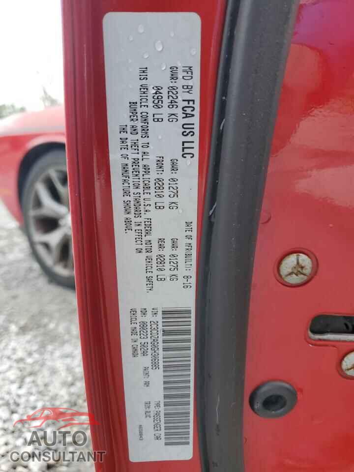 DODGE CHALLENGER 2016 - 2C3CDZAG0GH306885