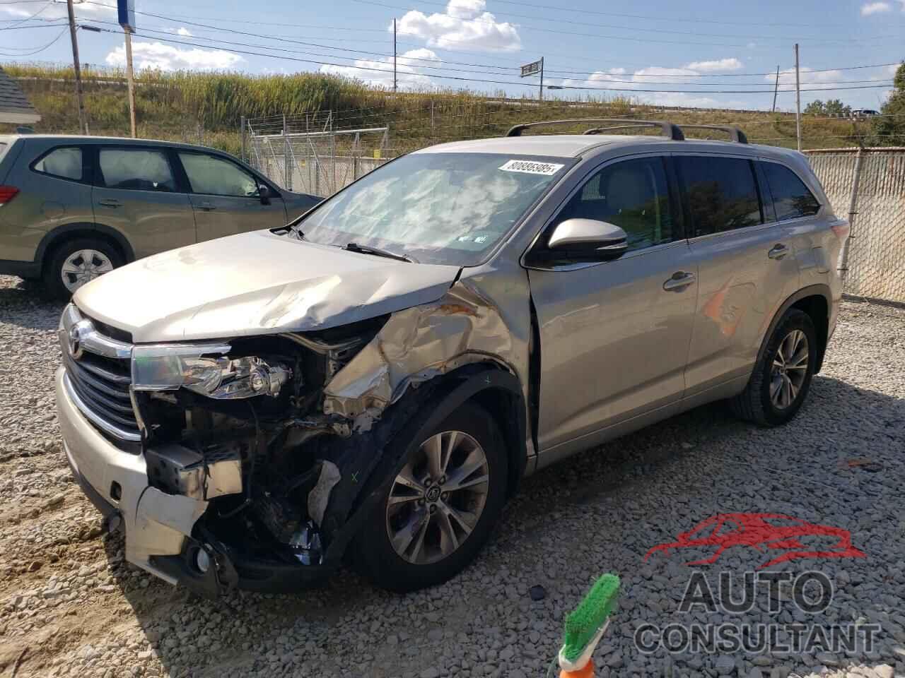 TOYOTA HIGHLANDER 2016 - 5TDBKRFHXGS264967