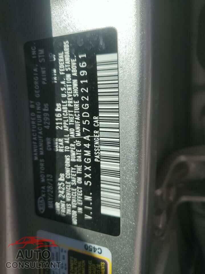KIA OPTIMA 2013 - 5XXGM4A75DG221961