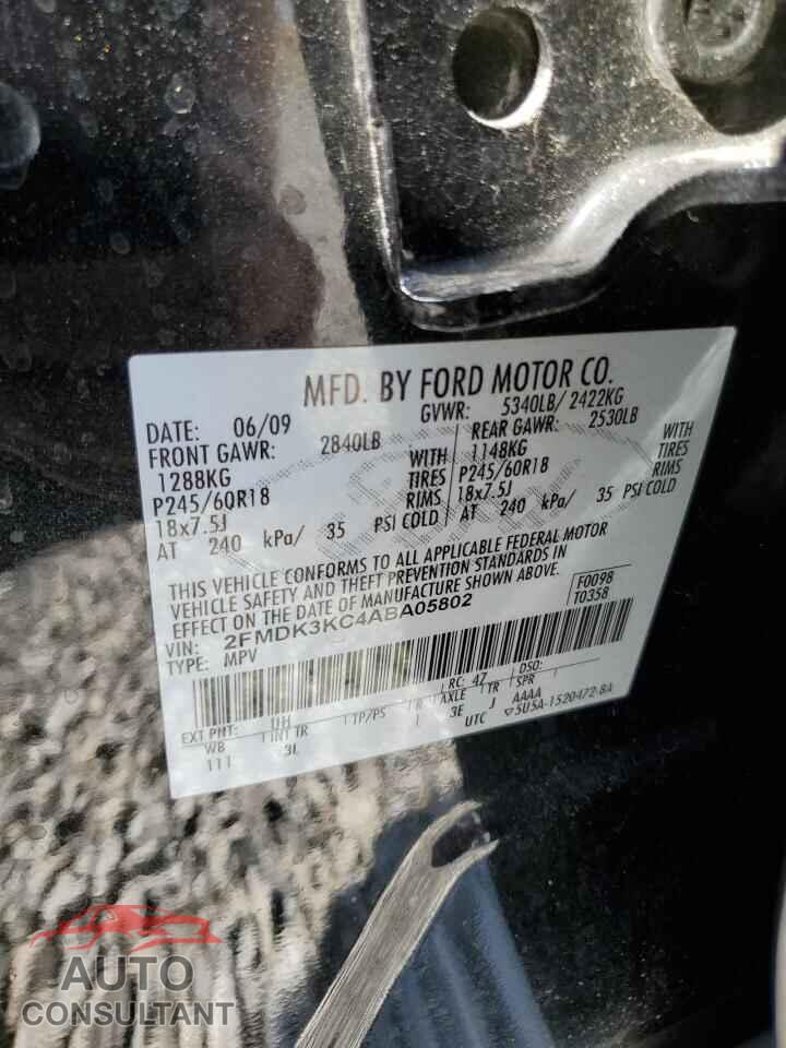 FORD EDGE 2010 - 2FMDK3KC4ABA05802
