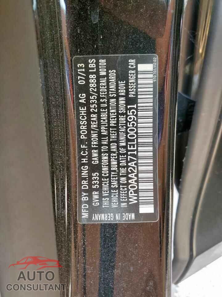 PORSCHE PANAMERA 2014 - WP0AA2A71EL005951