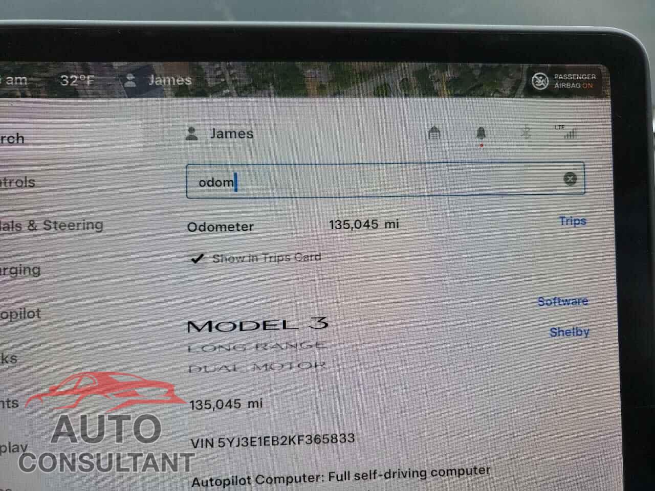 TESLA MODEL 3 2019 - 5YJ3E1EB2KF365833