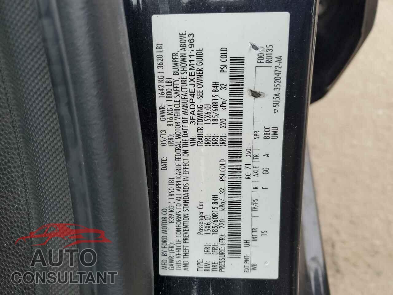 FORD FIESTA 2014 - 3FADP4EJXEM111963