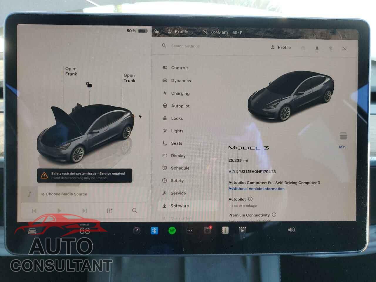 TESLA MODEL 3 2022 - 5YJ3E1EA0NF170678