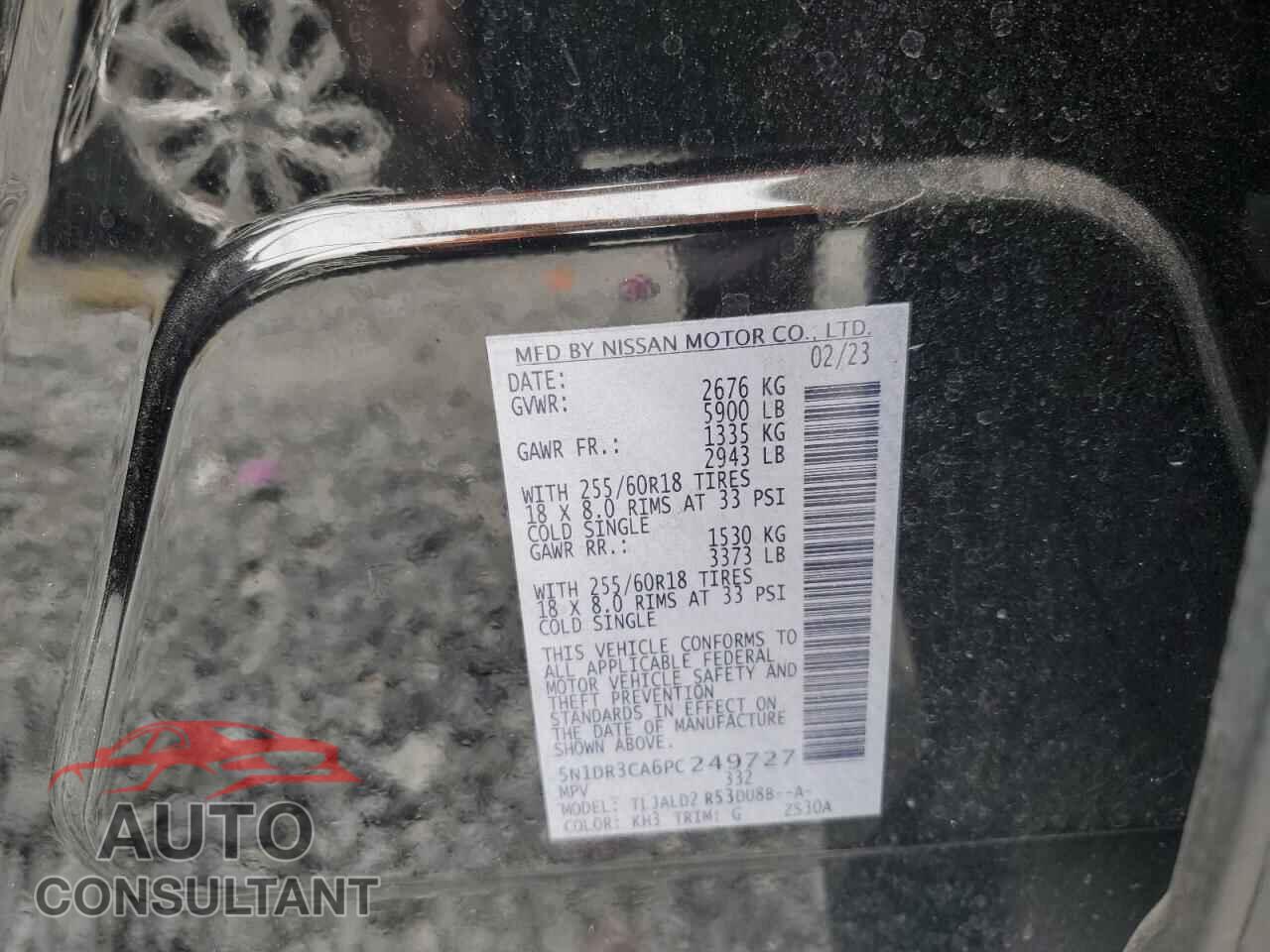NISSAN PATHFINDER 2023 - 5N1DR3CA6PC249727