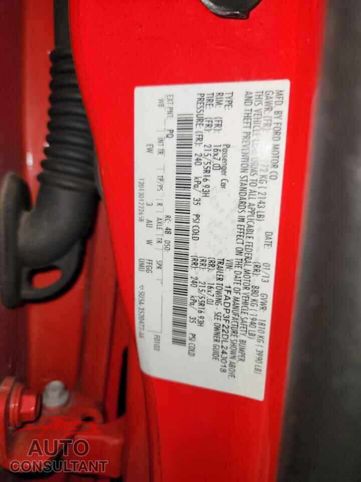 FORD FOCUS 2013 - 1FADP3F22DL243018