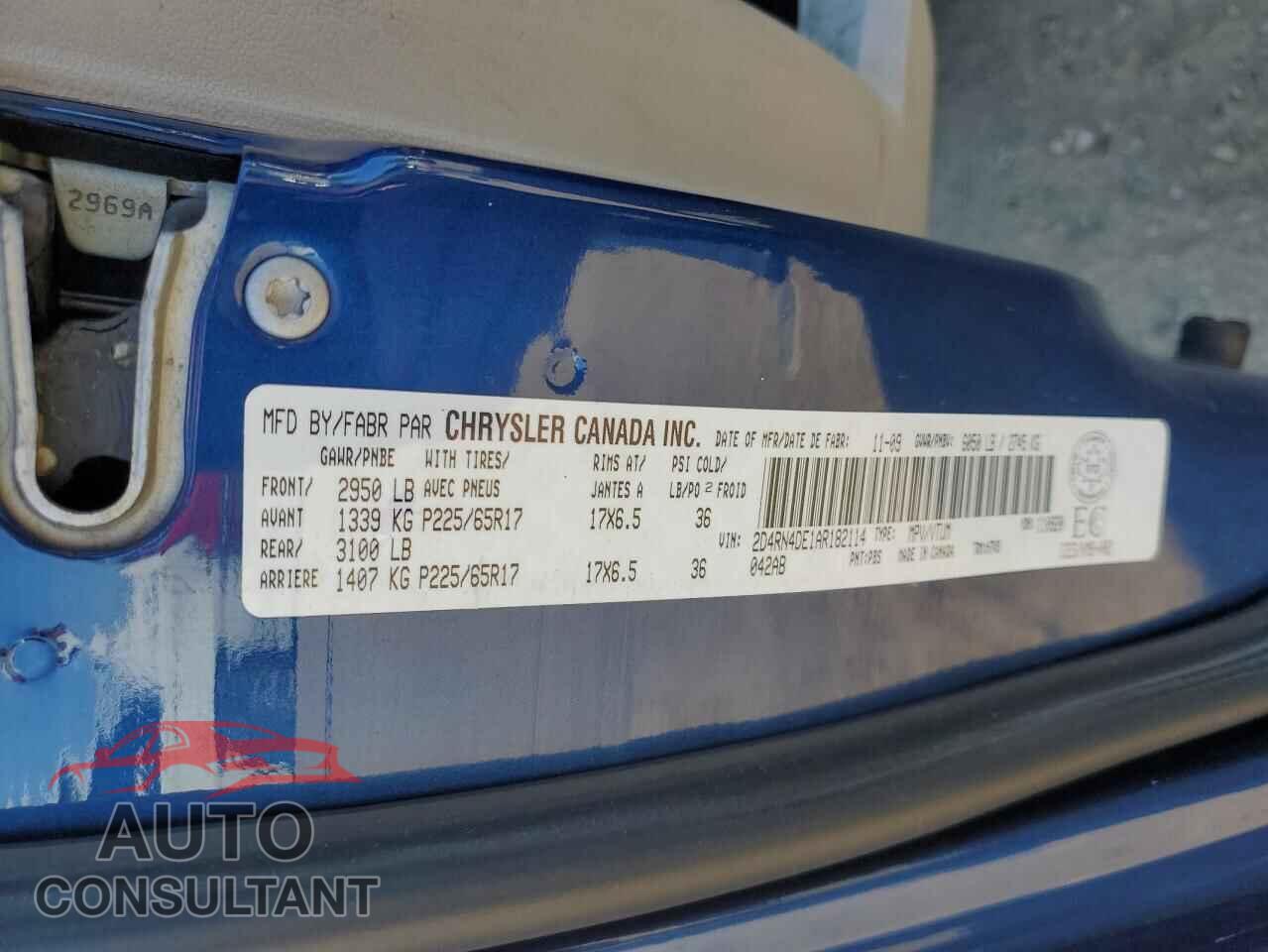 DODGE CARAVAN 2010 - 2D4RN4DE1AR182114