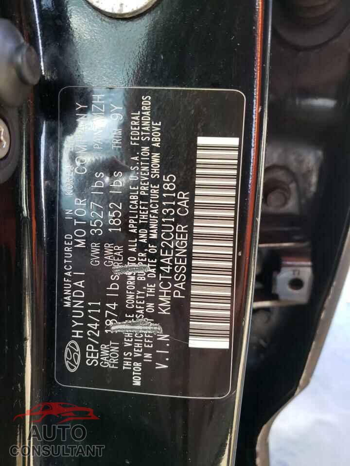 HYUNDAI ACCENT 2012 - KMHCT4AE2CU131185