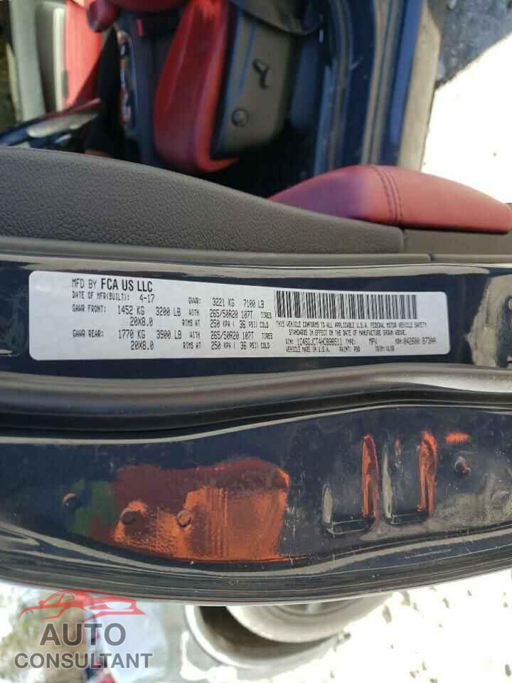 DODGE DURANGO 2017 - 1C4SDJCT4HC898511