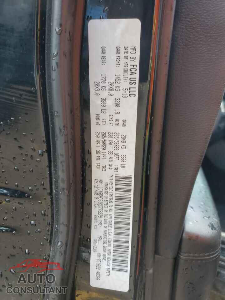 DODGE DURANGO 2019 - 1C4RDHDG1KC779279