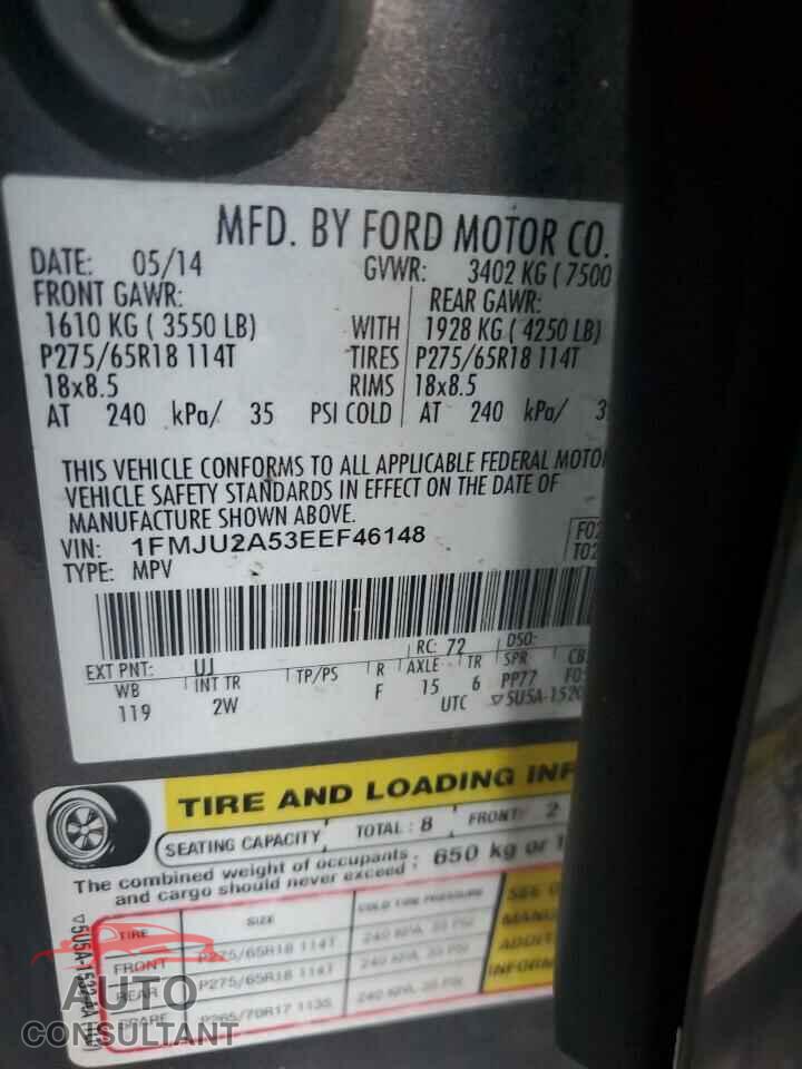 FORD EXPEDITION 2014 - 1FMJU2A53EEF46148