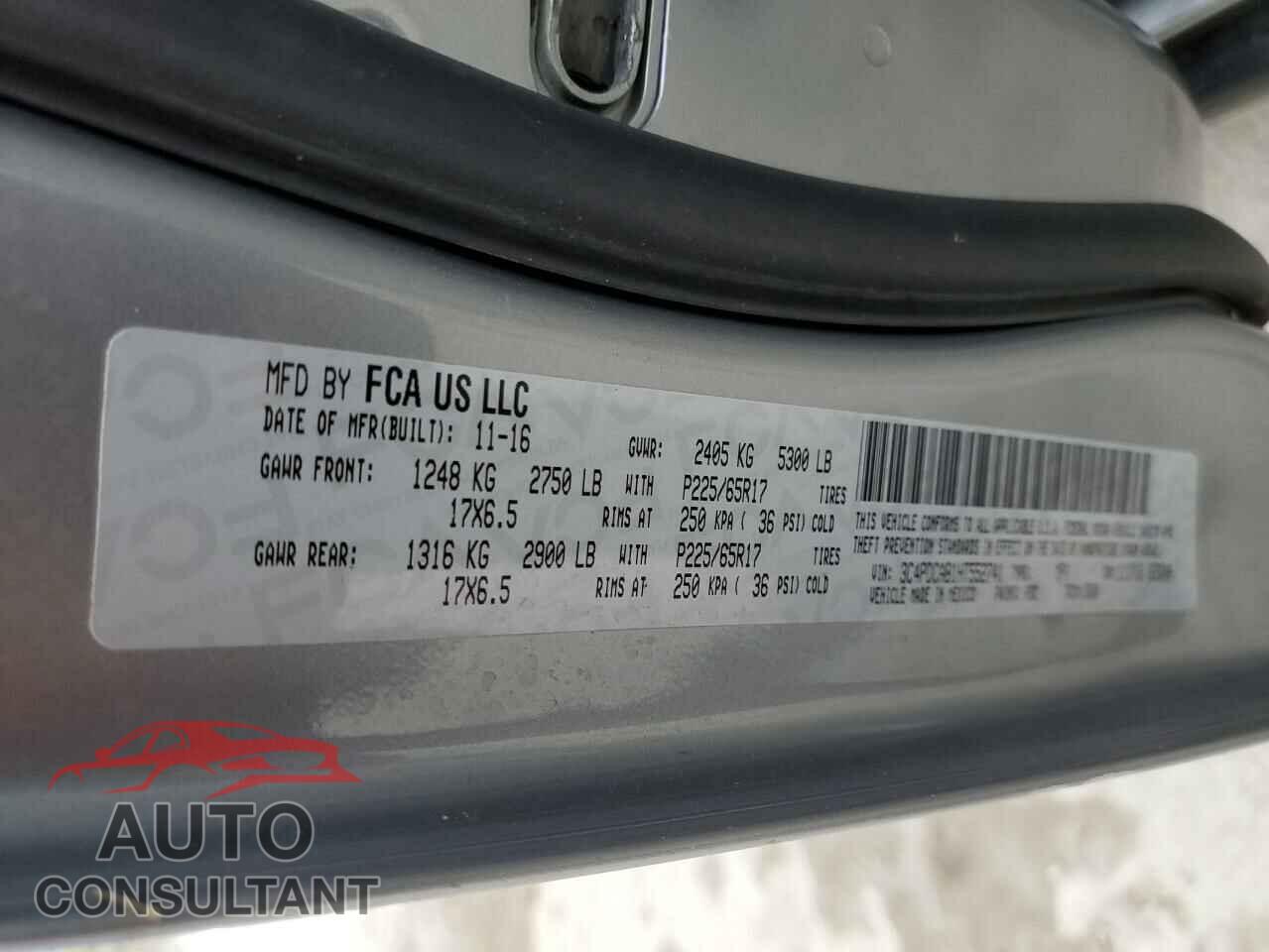 DODGE JOURNEY 2017 - 3C4PDCAB1HT552741
