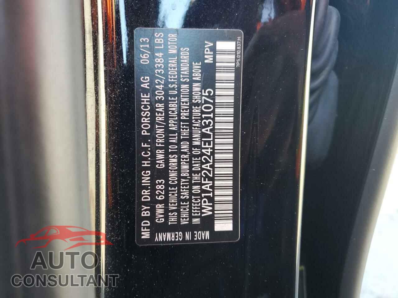 PORSCHE CAYENNE 2014 - WP1AF2A24ELA31075