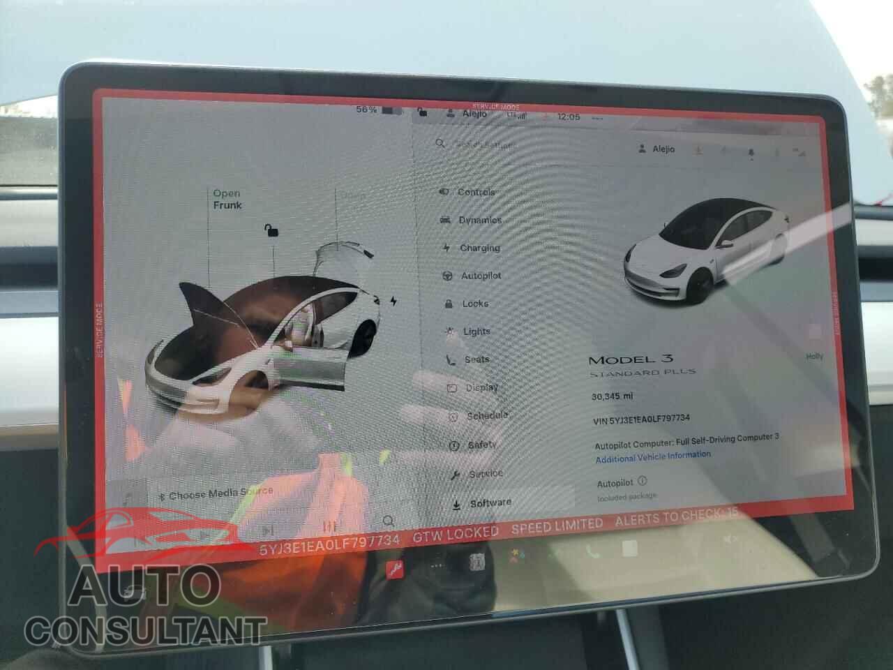 TESLA MODEL 3 2020 - 5YJ3E1EA0LF797734