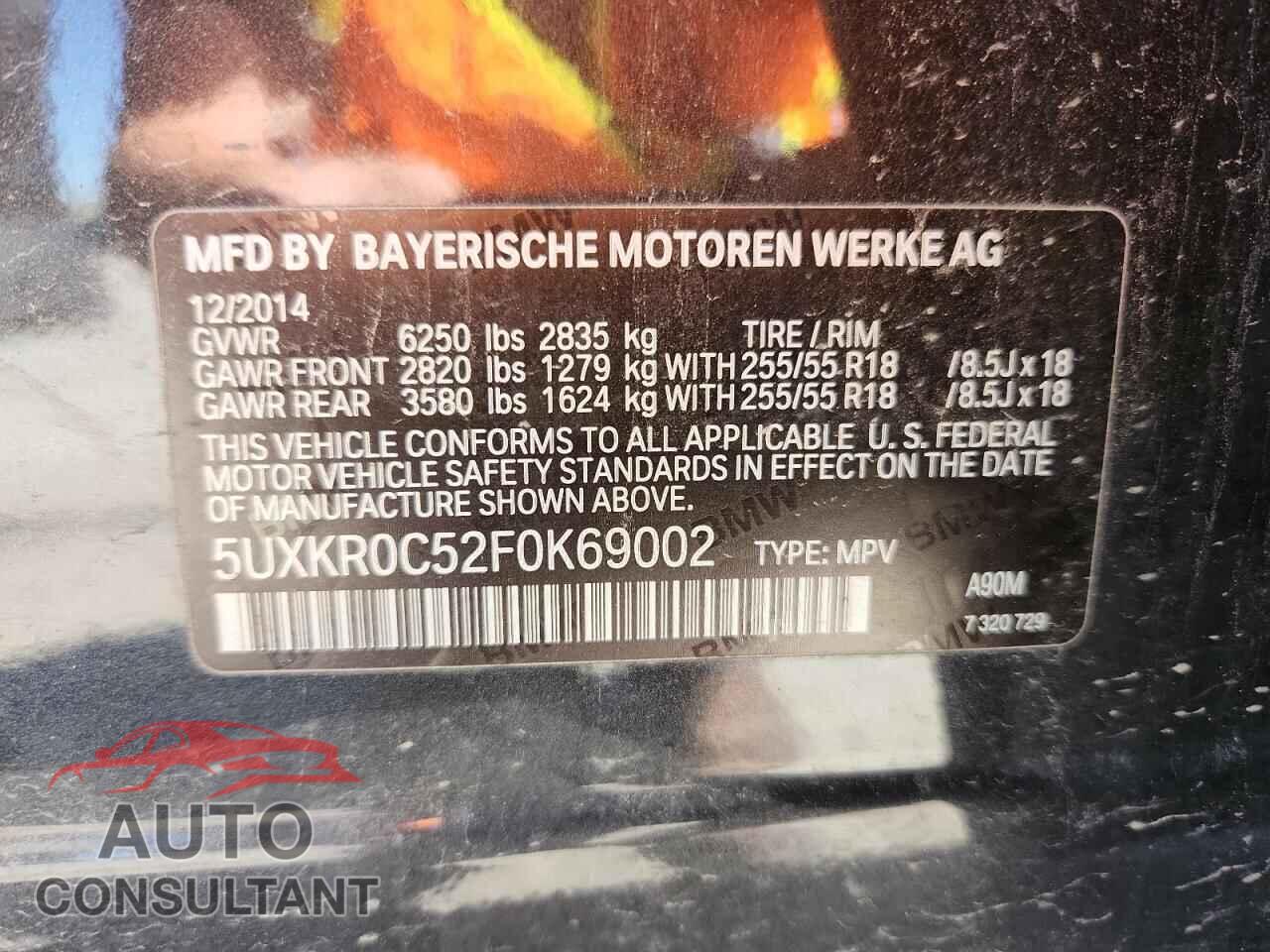 BMW X5 2015 - 5UXKR0C52F0K69002