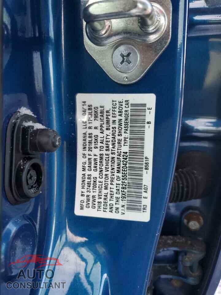 HONDA CIVIC 2014 - 19XFB2F55EE042424