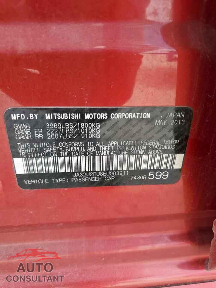 MITSUBISHI LANCER 2014 - JA32U2FU8EU003911