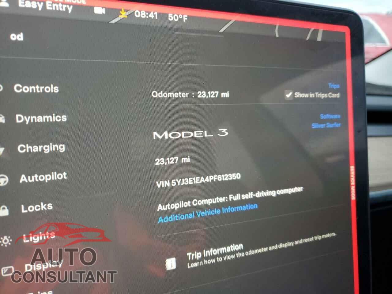 TESLA MODEL 3 2023 - 5YJ3E1EA4PF612350