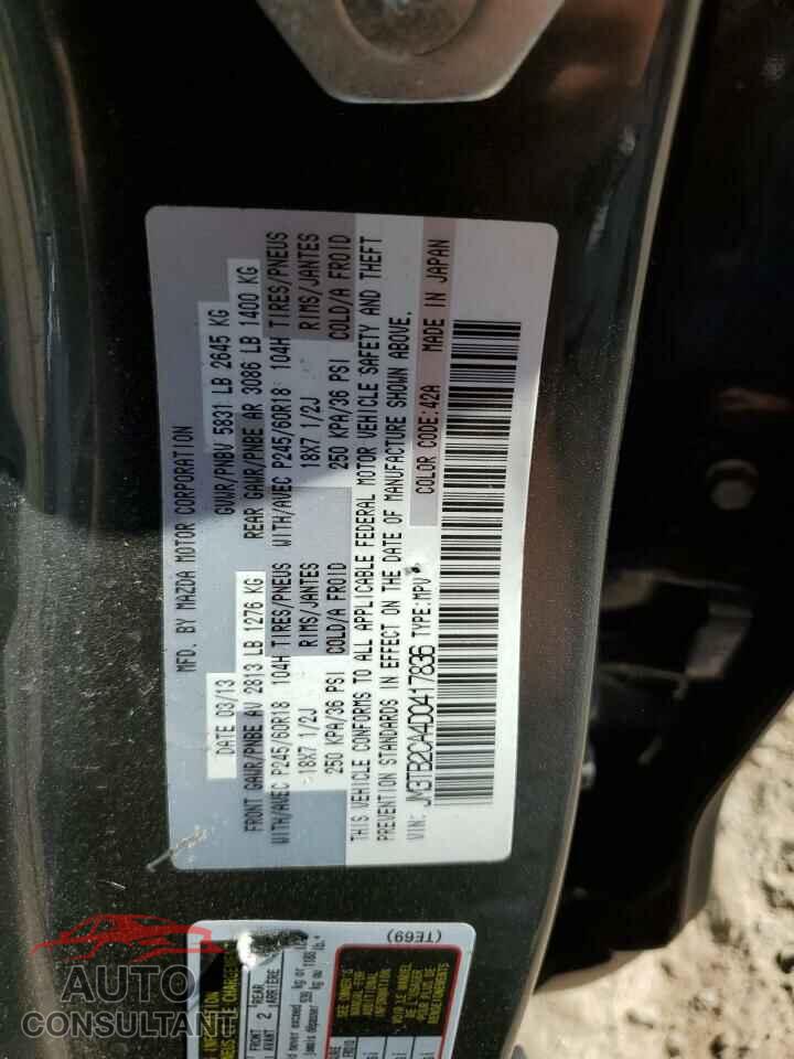 MAZDA CX-9 2013 - JM3TB2CA4D0417836