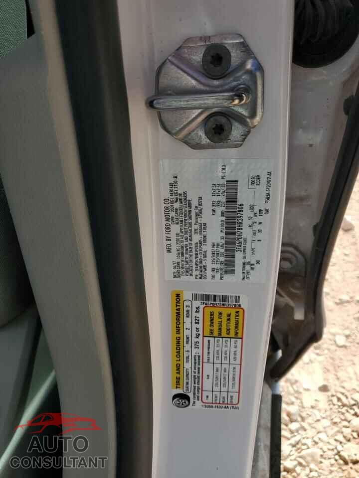 FORD FUSION 2017 - 3FA6P0H78HR397806