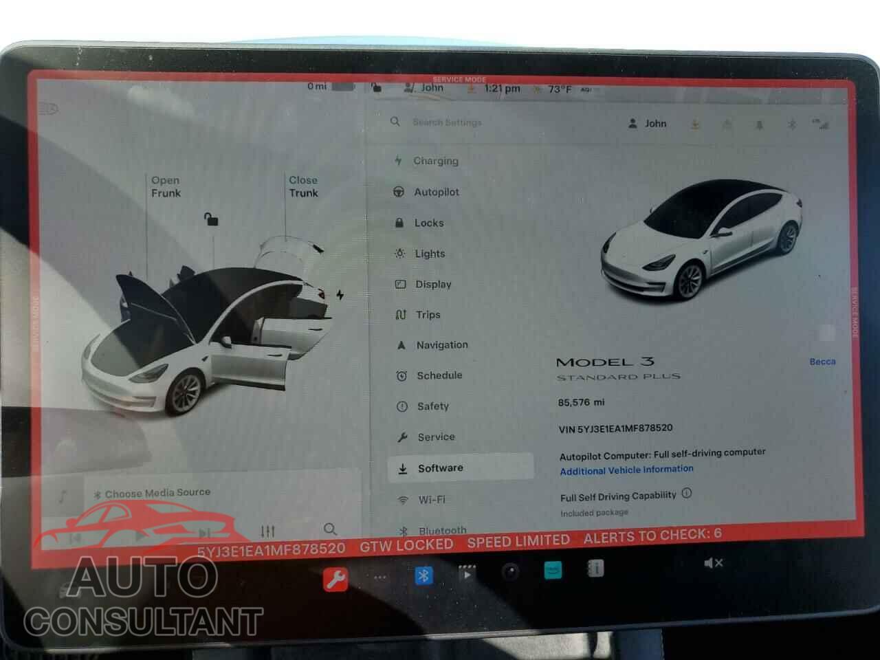 TESLA MODEL 3 2021 - 5YJ3E1EA1MF878520