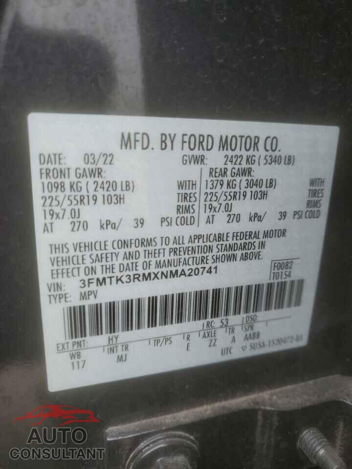 FORD MUSTANG 2022 - 3FMTK3RMXNMA20741