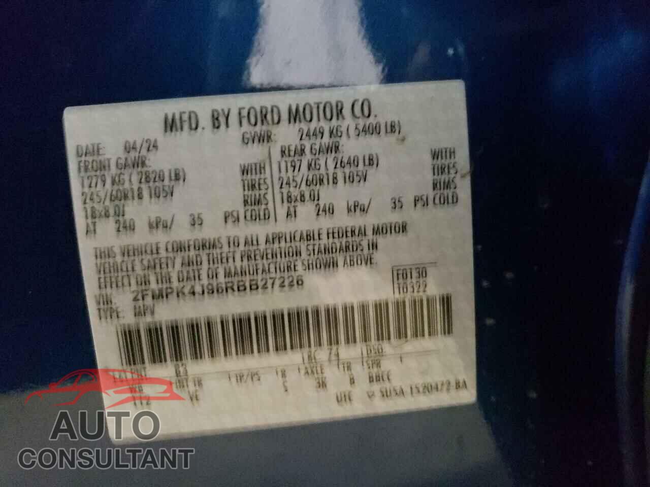 FORD EDGE 2024 - 2FMPK4J96RBB27226