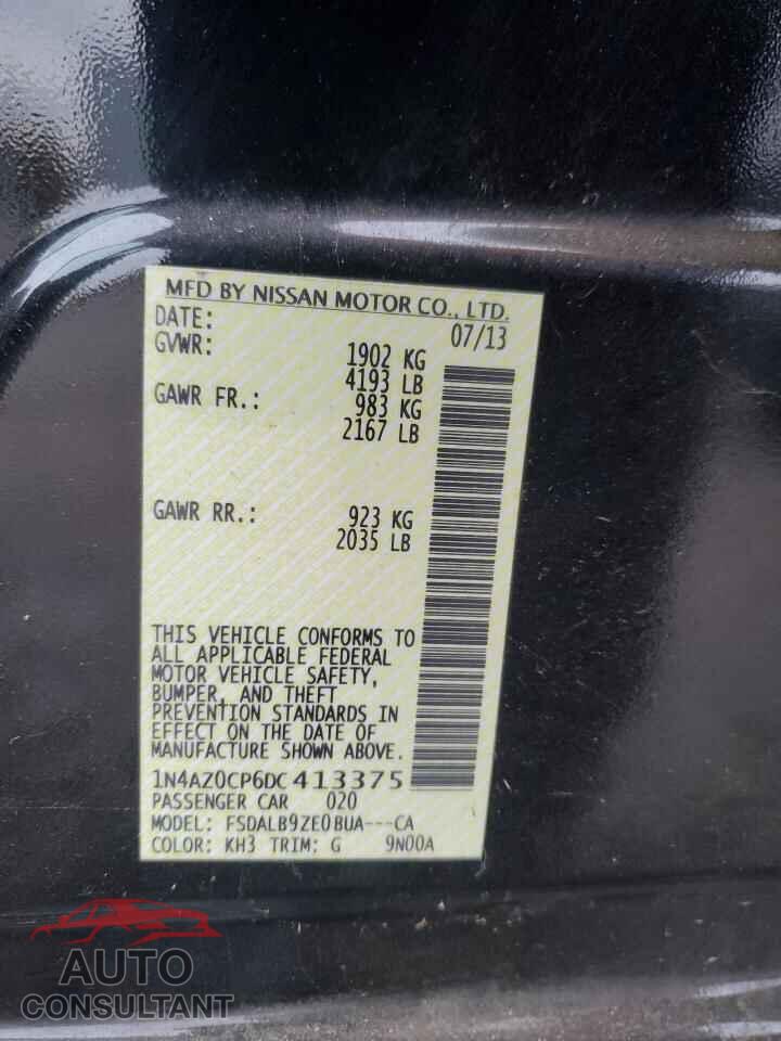 NISSAN LEAF 2013 - 1N4AZ0CP6DC413375