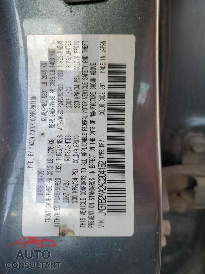MAZDA CX-9 2010 - JM3TB2MA2A0204152