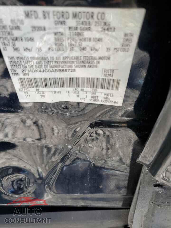 FORD EDGE 2010 - 2FMDK4JC0ABB68728