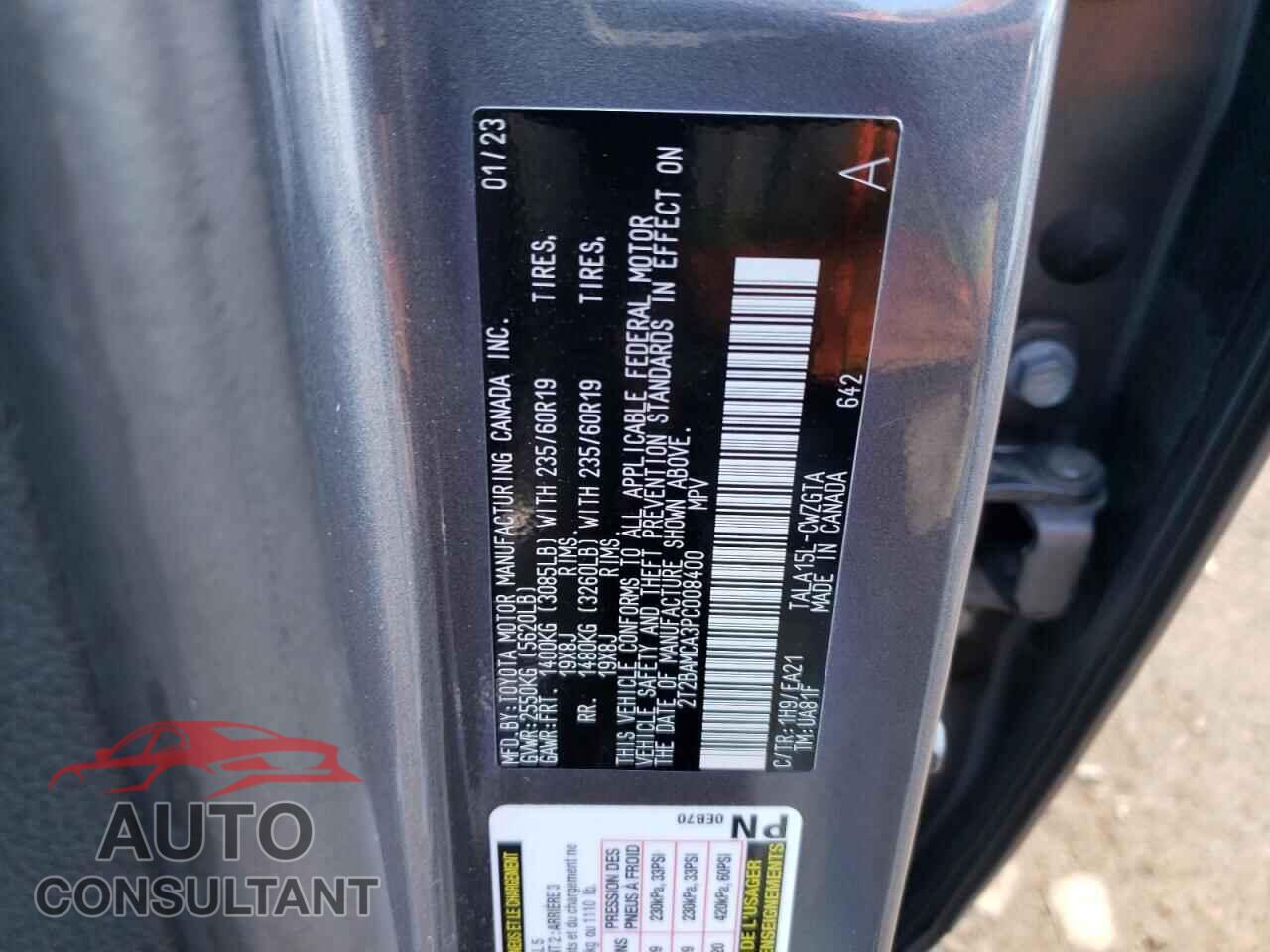 LEXUS RX350 2023 - 2T2BAMCA3PC008400