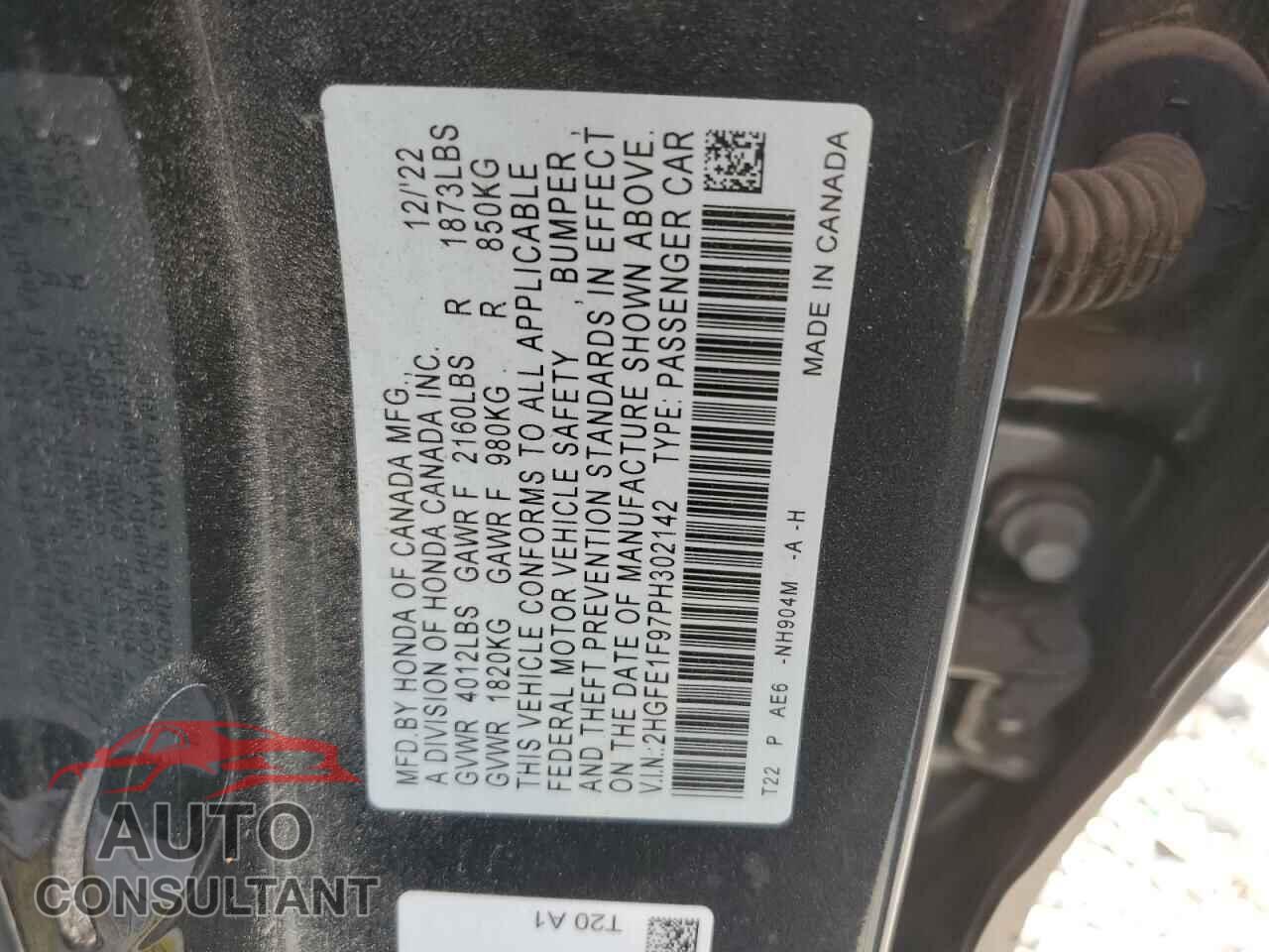HONDA CIVIC 2023 - 2HGFE1F97PH302142