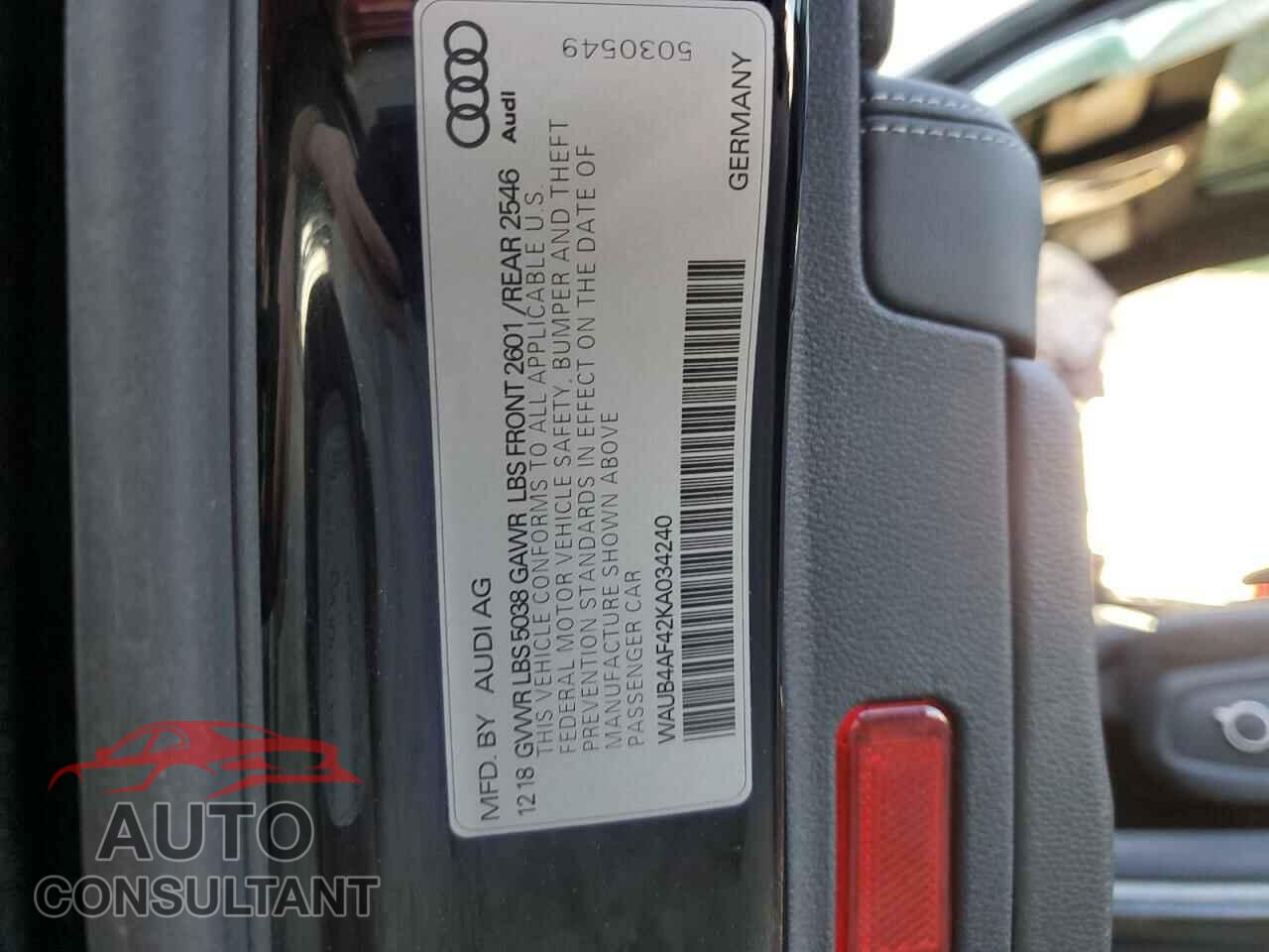AUDI S4/RS4 2019 - WAUB4AF42KA034240