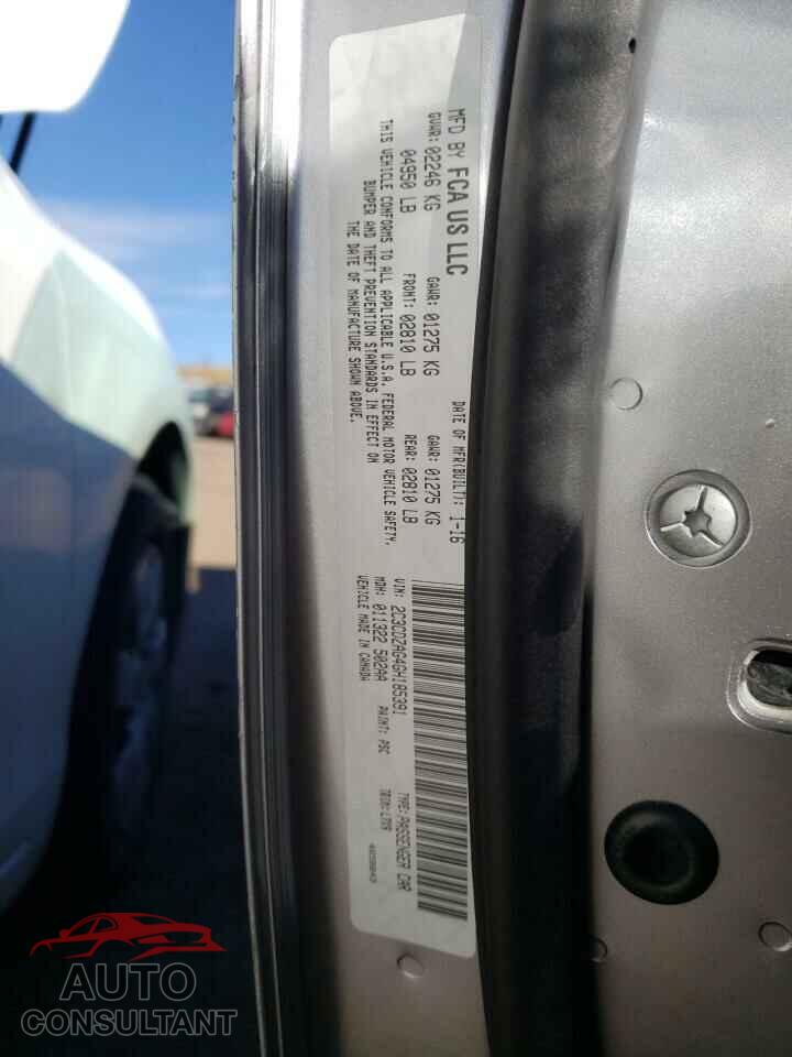 DODGE CHALLENGER 2016 - 2C3CDZAG4GH185391