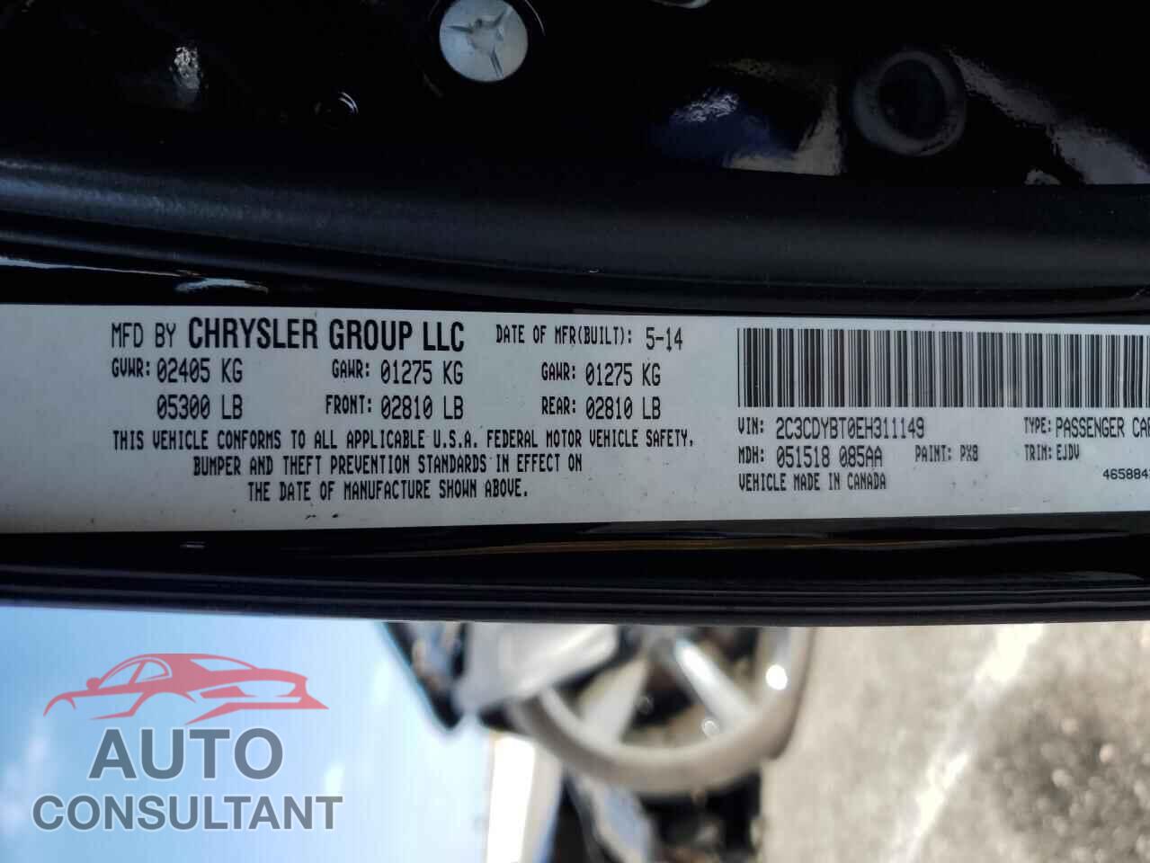 DODGE CHALLENGER 2014 - 2C3CDYBT0EH311149