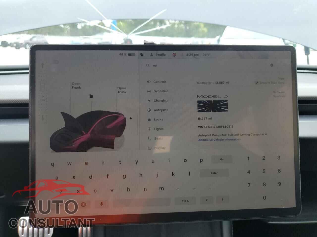 TESLA MODEL 3 2024 - 5YJ3E1ET3RF880813