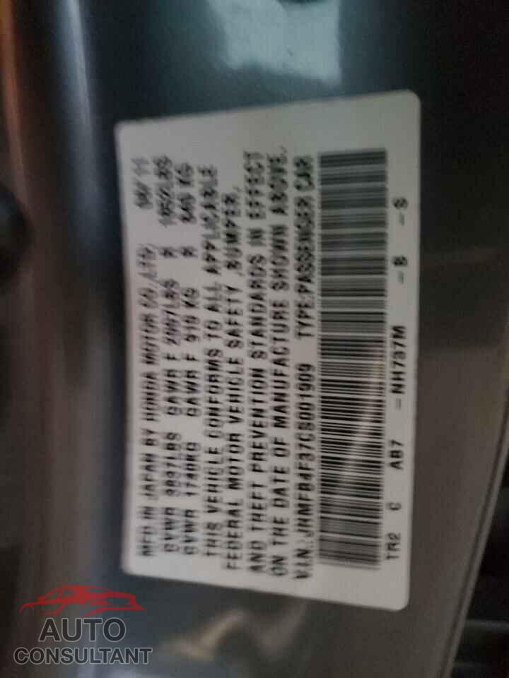 HONDA CIVIC 2012 - JHMFB4F37CS001909