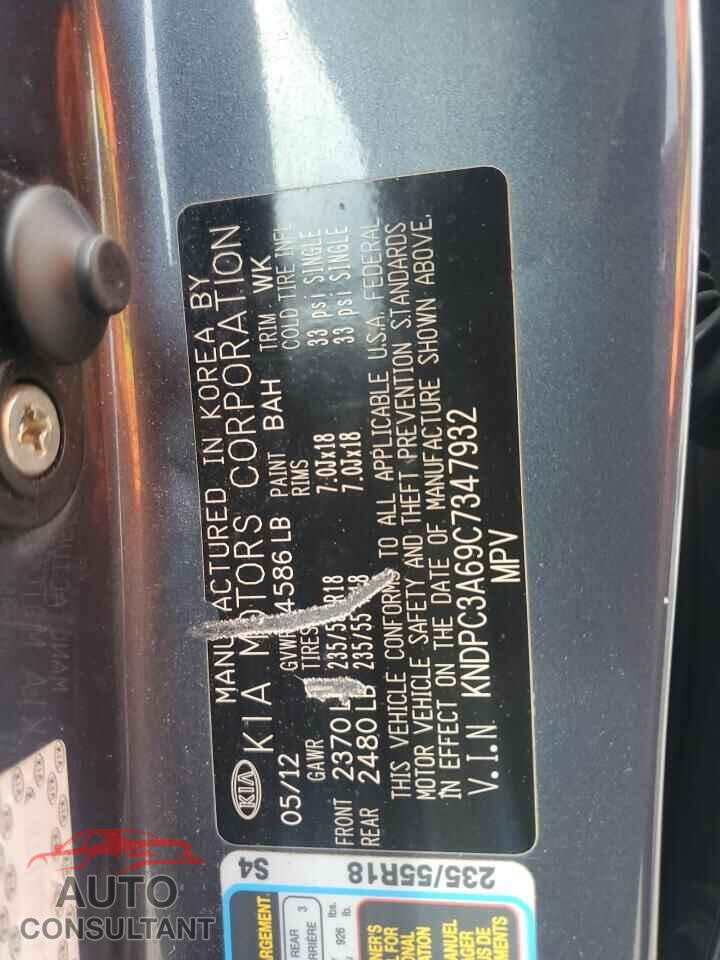 KIA SPORTAGE 2012 - KNDPC3A69C7347932