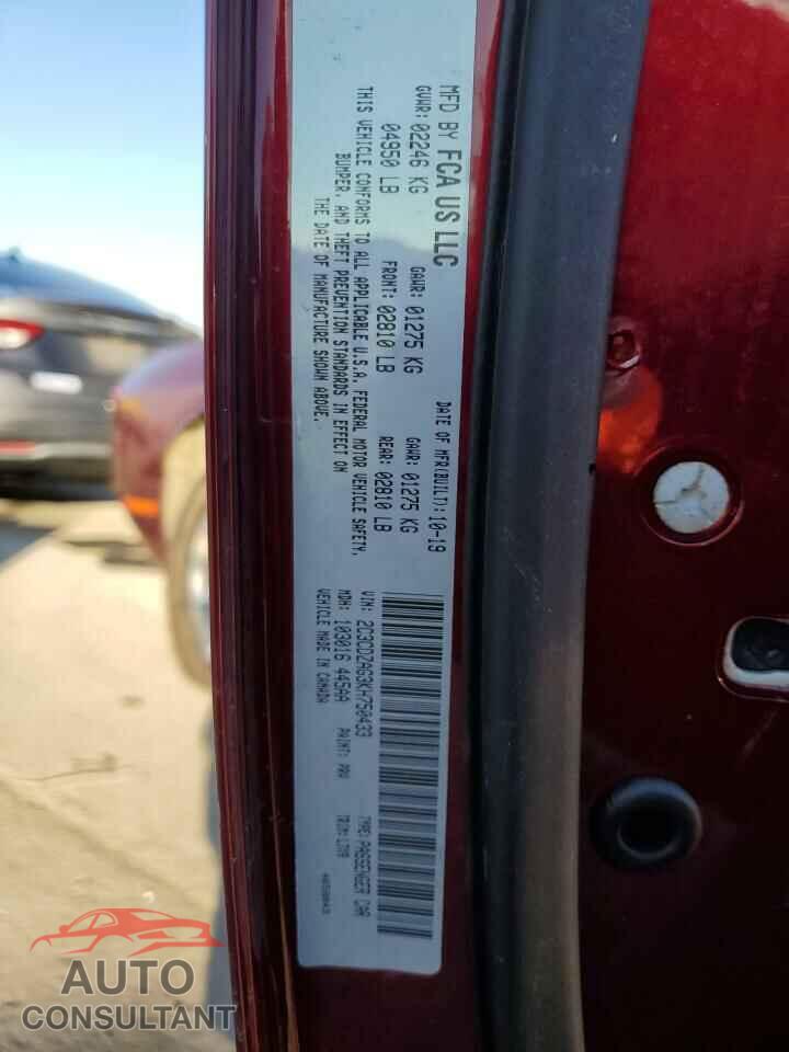 DODGE CHALLENGER 2019 - 2C3CDZAG3KH750433