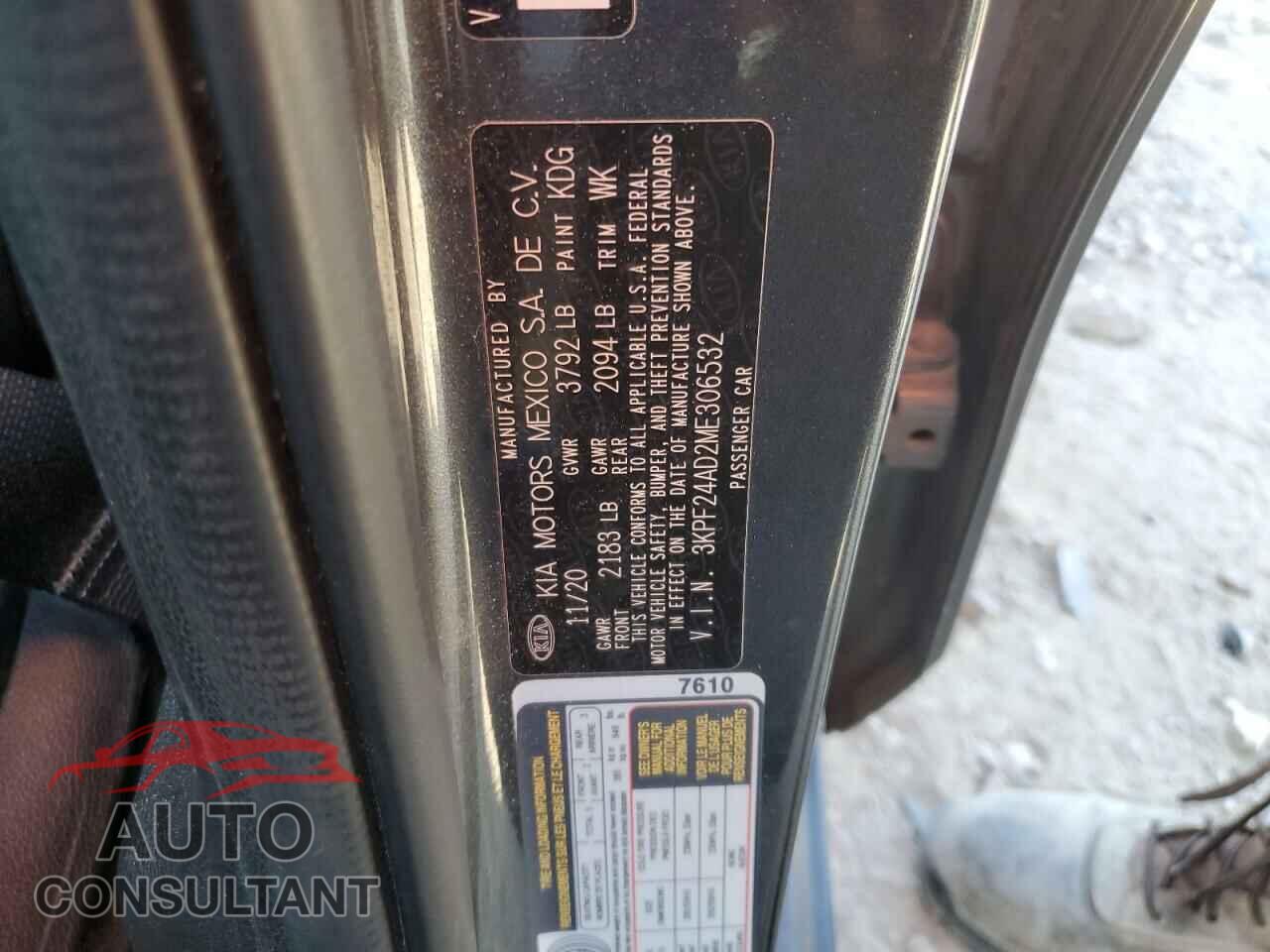 KIA FORTE 2021 - 3KPF24AD2ME306532