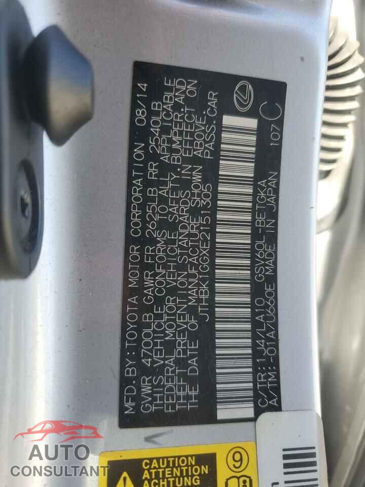 LEXUS ES350 2014 - JTHBK1GGXE2151305