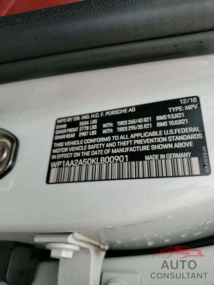PORSCHE MACAN 2019 - WP1AA2A50KLB00901