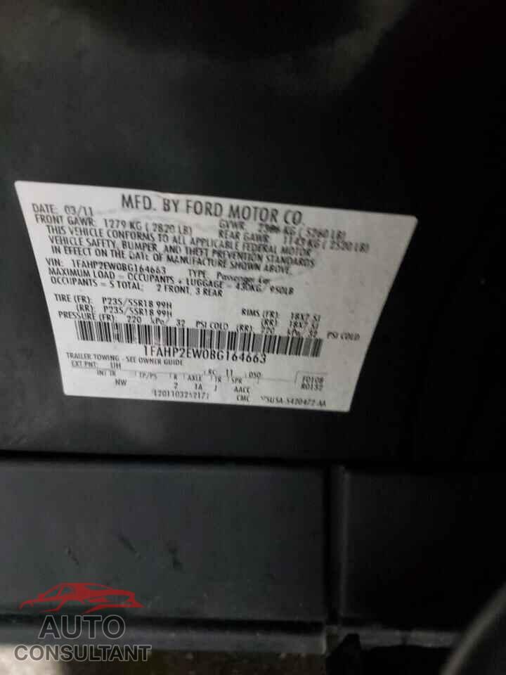 FORD TAURUS 2011 - 1FAHP2EW0BG164663