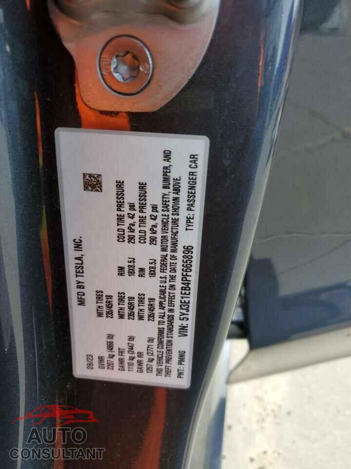 TESLA MODEL 3 2023 - 5YJ3E1EB4PF665896