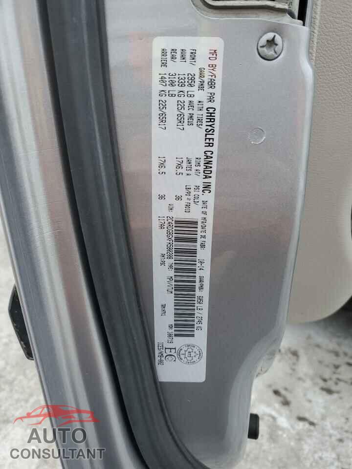 DODGE CARAVAN 2015 - 2C4RDGBGXFR580208