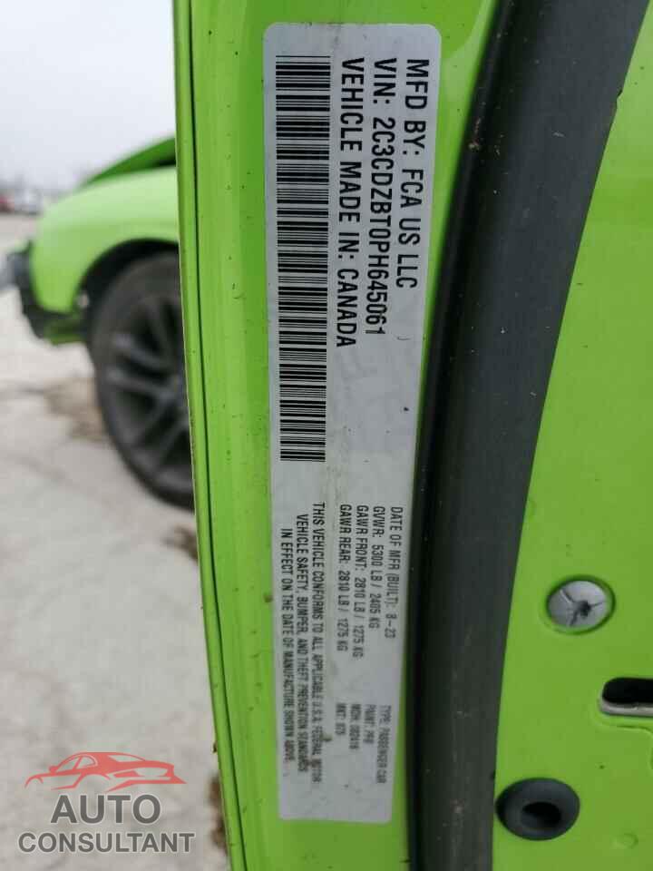 DODGE CHALLENGER 2023 - 2C3CDZBT0PH645061