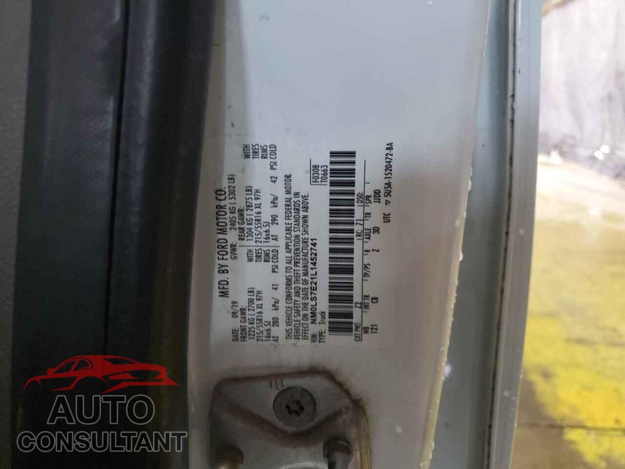 FORD TRANSIT 2020 - NM0LS7E21L1452741
