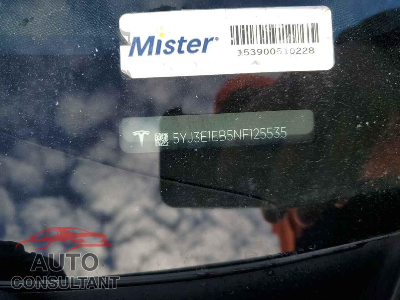 TESLA MODEL 3 2022 - 5YJ3E1EB5NF125535